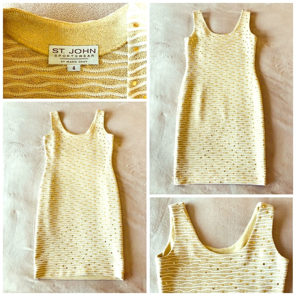 St. John Sleeveless Cocktail Dress